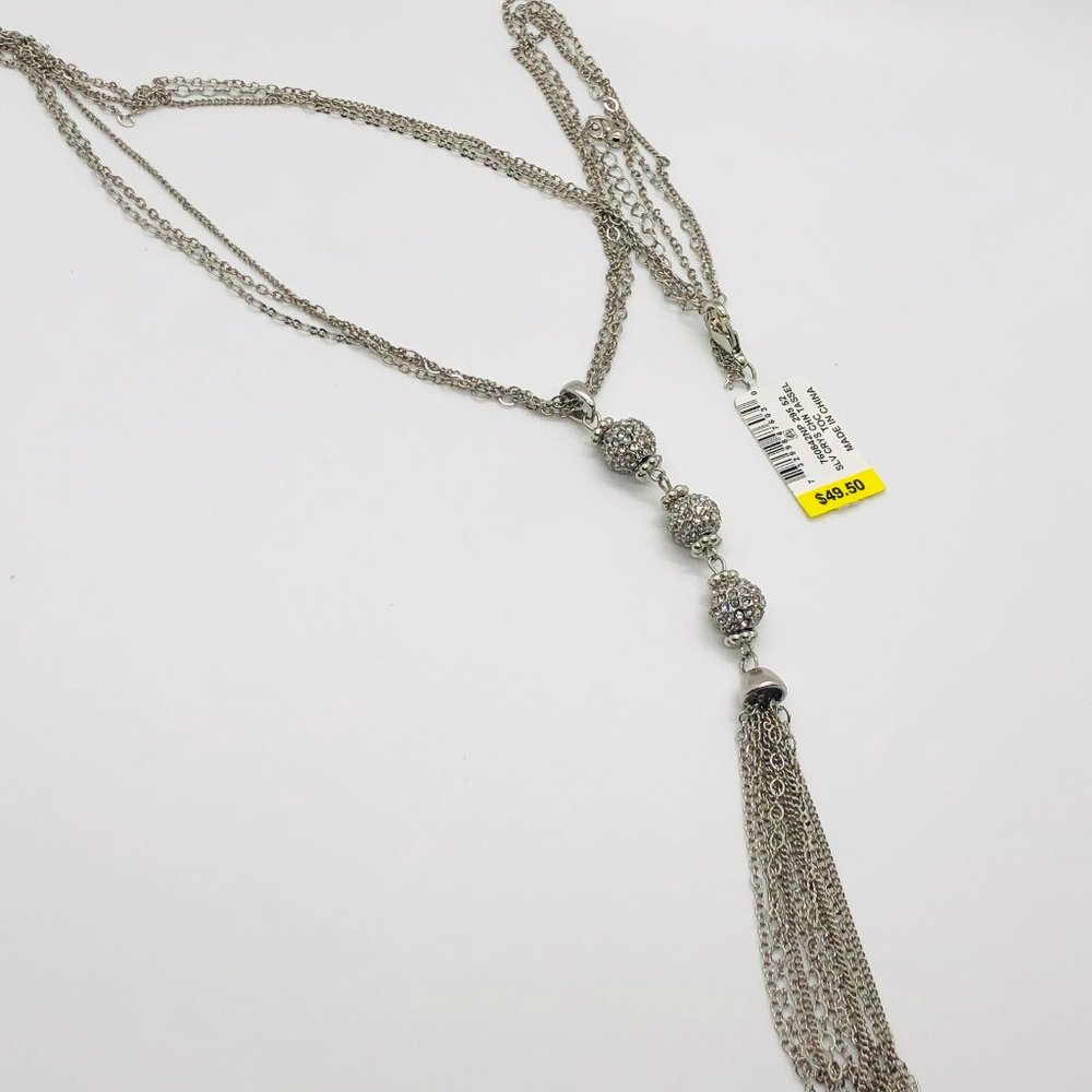 Brand New Silver Charter Club Necklace